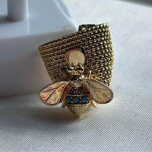 Adorable Beehive Brooch with Turquoise Stones